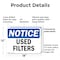 Signmission Used Filters, 18 in W x Rectangle, Plastic OS-2PACK-NS-P-1218-L-18827 - alternate 5